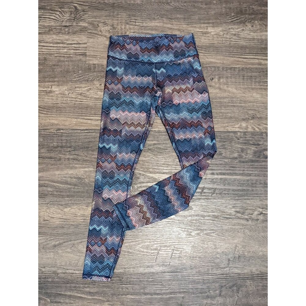Fabletics Powehold High Waisted Chevron Printed Athletic Womens Leggings XXS